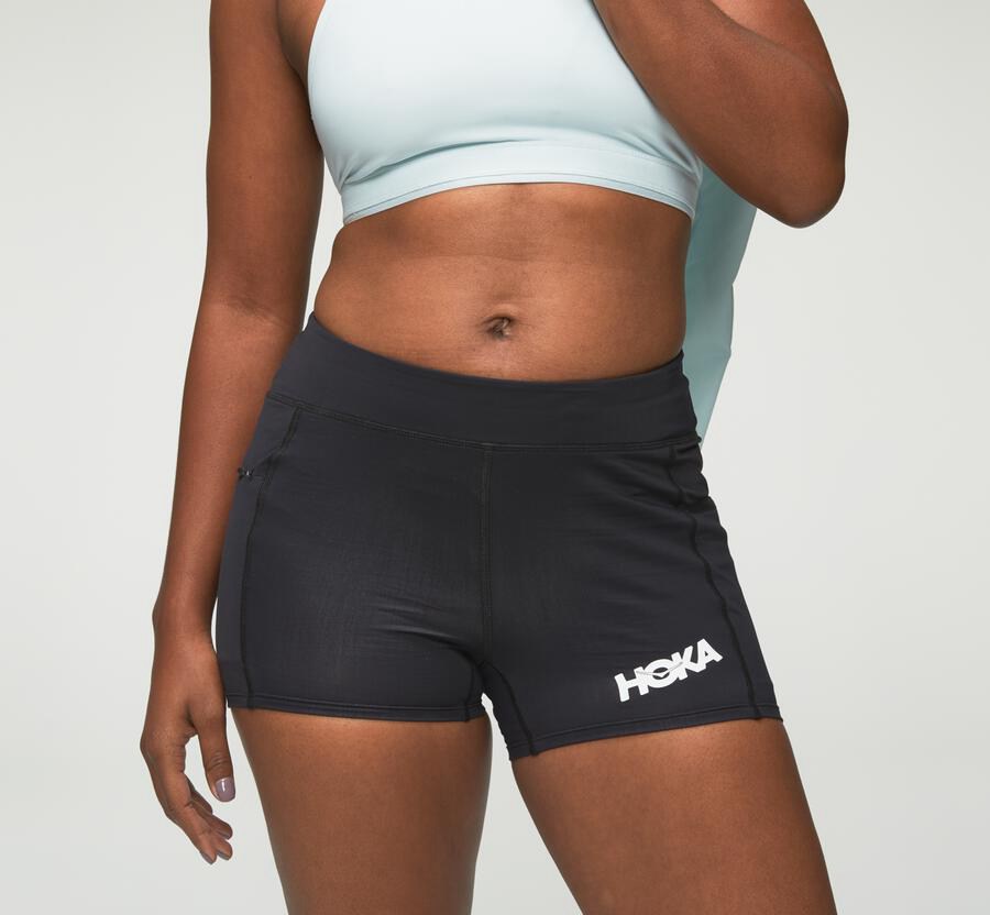 Hoka Performance Knit - Women's Shorts - Black - UK 958JHYARB